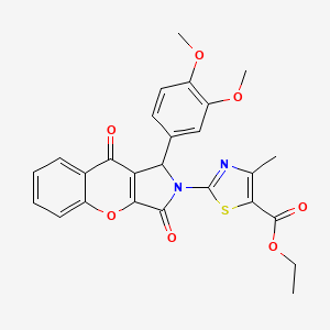 ethyl 2-[1-(3,4-dimethoxyphenyl)-3,9-dioxo-3,9-dihydrochromeno[2,3-c]pyrrol-2(1H)-yl]-4-methyl-1,3-thiazole-5-carboxylate