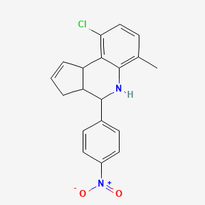 9-chloro-6-methyl-4-(4-nitrophenyl)-3a,4,5,9b-tetrahydro-3H-cyclopenta[c]quinoline