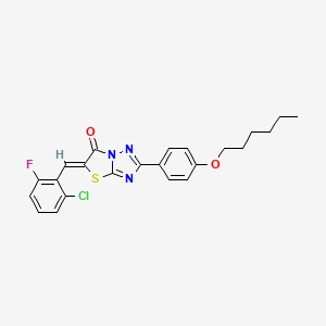 (5Z)-5-(2-chloro-6-fluorobenzylidene)-2-[4-(hexyloxy)phenyl][1,3]thiazolo[3,2-b][1,2,4]triazol-6(5H)-one