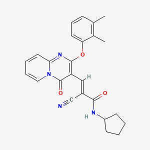 (2E)-2-cyano-N-cyclopentyl-3-[2-(2,3-dimethylphenoxy)-4-oxo-4H-pyrido[1,2-a]pyrimidin-3-yl]prop-2-enamide