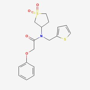 molecular formula C17H19NO4S2 B11583825 N-(1,1-dioxidotetrahydrothiophen-3-yl)-2-phenoxy-N-(thiophen-2-ylmethyl)acetamide 