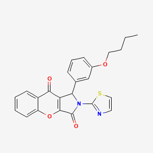 1-(3-Butoxyphenyl)-2-(1,3-thiazol-2-yl)-1,2-dihydrochromeno[2,3-c]pyrrole-3,9-dione