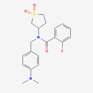 N-(4-(dimethylamino)benzyl)-N-(1,1-dioxidotetrahydrothiophen-3-yl)-2-fluorobenzamide