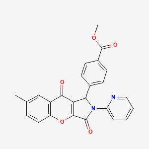 Methyl 4-[7-methyl-3,9-dioxo-2-(pyridin-2-yl)-1,2,3,9-tetrahydrochromeno[2,3-c]pyrrol-1-yl]benzoate