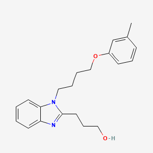 3-{1-[4-(3-methylphenoxy)butyl]-1H-benzimidazol-2-yl}propan-1-ol