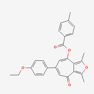 6-(4-ethoxyphenyl)-1,3-dimethyl-4-oxo-4H-cyclohepta[c]furan-8-yl 4-methylbenzoate