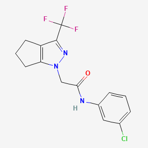 N-(3-chlorophenyl)-2-[3-(trifluoromethyl)-5,6-dihydrocyclopenta[c]pyrazol-1(4H)-yl]acetamide