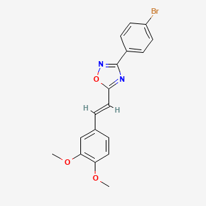 3-(4-bromophenyl)-5-[(E)-2-(3,4-dimethoxyphenyl)ethenyl]-1,2,4-oxadiazole