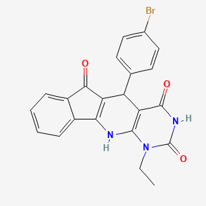 2-(4-bromophenyl)-7-ethyl-5,7,9-triazatetracyclo[8.7.0.03,8.011,16]heptadeca-1(10),3(8),11,13,15-pentaene-4,6,17-trione