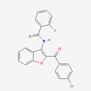 N-[2-(4-bromobenzoyl)-1-benzofuran-3-yl]-2-fluorobenzamide