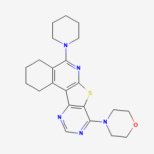 4-(8-piperidin-1-yl-11-thia-9,14,16-triazatetracyclo[8.7.0.02,7.012,17]heptadeca-1,7,9,12,14,16-hexaen-13-yl)morpholine