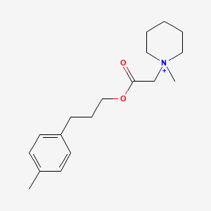 molecular formula C18H28NO2+ B11583976 1-Methyl-1-{2-[3-(4-methylphenyl)propoxy]-2-oxoethyl}piperidinium 