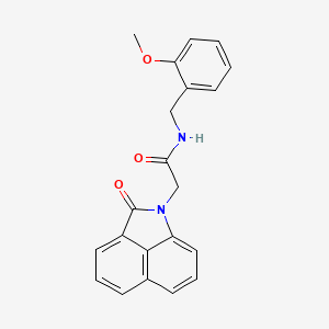 molecular formula C21H18N2O3 B11583983 N-(2-methoxybenzyl)-2-(2-oxobenzo[cd]indol-1(2H)-yl)acetamide 