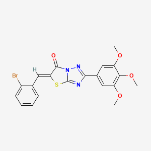 (5Z)-5-(2-bromobenzylidene)-2-(3,4,5-trimethoxyphenyl)[1,3]thiazolo[3,2-b][1,2,4]triazol-6(5H)-one