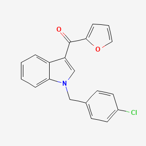 [1-[(4-Chlorophenyl)methyl]indol-3-yl]-(furan-2-yl)methanone