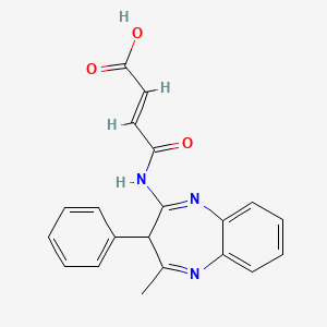 (2E)-4-[(4-methyl-3-phenyl-3H-1,5-benzodiazepin-2-yl)amino]-4-oxobut-2-enoic acid