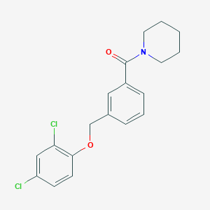 1-{3-[(2,4-Dichlorophenoxy)methyl]benzoyl}piperidine