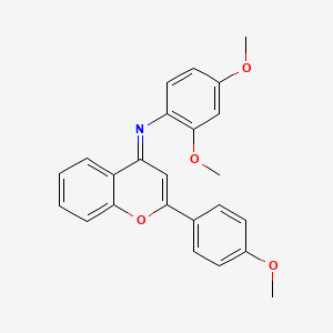 2,4-dimethoxy-N-[(4E)-2-(4-methoxyphenyl)-4H-chromen-4-ylidene]aniline