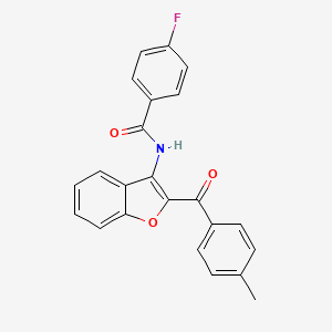 4-fluoro-N-[2-(4-methylbenzoyl)-1-benzofuran-3-yl]benzamide