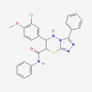 6-(3-chloro-4-methoxyphenyl)-N,3-diphenyl-6,7-dihydro-5H-[1,2,4]triazolo[3,4-b][1,3,4]thiadiazine-7-carboxamide