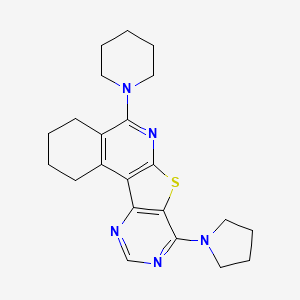 8-piperidin-1-yl-13-pyrrolidin-1-yl-11-thia-9,14,16-triazatetracyclo[8.7.0.02,7.012,17]heptadeca-1,7,9,12,14,16-hexaene