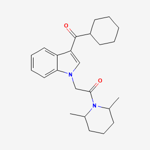 2-[3-(cyclohexylcarbonyl)-1H-indol-1-yl]-1-(2,6-dimethylpiperidin-1-yl)ethanone