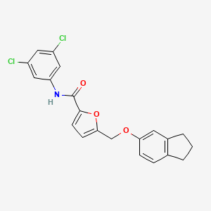 N-(3,5-dichlorophenyl)-5-[(2,3-dihydro-1H-inden-5-yloxy)methyl]furan-2-carboxamide