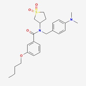 3-butoxy-N-[4-(dimethylamino)benzyl]-N-(1,1-dioxidotetrahydrothiophen-3-yl)benzamide