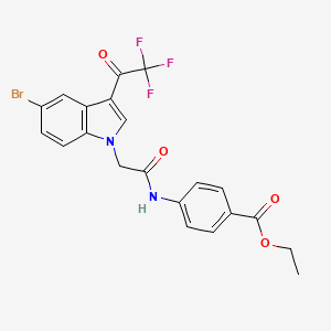 ethyl 4-({[5-bromo-3-(trifluoroacetyl)-1H-indol-1-yl]acetyl}amino)benzoate