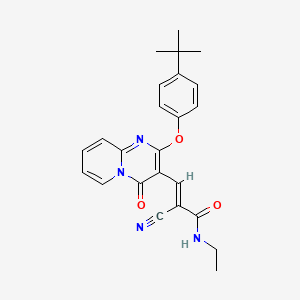 (2E)-3-[2-(4-tert-butylphenoxy)-4-oxo-4H-pyrido[1,2-a]pyrimidin-3-yl]-2-cyano-N-ethylprop-2-enamide