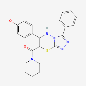 [6-(4-methoxyphenyl)-3-phenyl-6,7-dihydro-5H-[1,2,4]triazolo[3,4-b][1,3,4]thiadiazin-7-yl](piperidin-1-yl)methanone