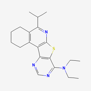 N,N-diethyl-8-propan-2-yl-11-thia-9,14,16-triazatetracyclo[8.7.0.02,7.012,17]heptadeca-1,7,9,12,14,16-hexaen-13-amine