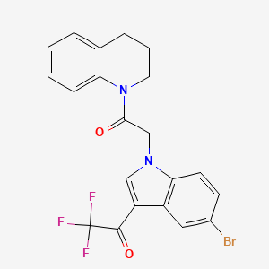 1-{5-bromo-1-[2-(3,4-dihydroquinolin-1(2H)-yl)-2-oxoethyl]-1H-indol-3-yl}-2,2,2-trifluoroethanone