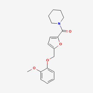 molecular formula C18H21NO4 B11584218 [5-(2-Methoxy-phenoxymethyl)-furan-2-yl]-piperidin-1-yl-methanone 