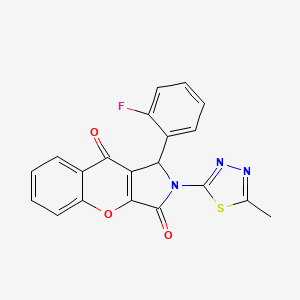 1-(2-Fluorophenyl)-2-(5-methyl-1,3,4-thiadiazol-2-yl)-1,2-dihydrochromeno[2,3-c]pyrrole-3,9-dione