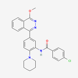 molecular formula C27H25ClN4O2 B11584291 4-chloro-N-[5-(4-methoxyphthalazin-1-yl)-2-(piperidin-1-yl)phenyl]benzamide 