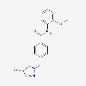 4-[(4-chloro-1H-pyrazol-1-yl)methyl]-N-(2-methoxyphenyl)benzamide