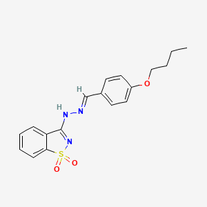 3-[(2E)-2-(4-butoxybenzylidene)hydrazinyl]-1,2-benzothiazole 1,1-dioxide