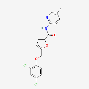 molecular formula C18H14Cl2N2O3 B11584314 5-[(2,4-dichlorophenoxy)methyl]-N-(5-methylpyridin-2-yl)furan-2-carboxamide 