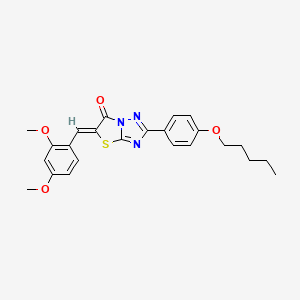 (5Z)-5-(2,4-dimethoxybenzylidene)-2-[4-(pentyloxy)phenyl][1,3]thiazolo[3,2-b][1,2,4]triazol-6(5H)-one