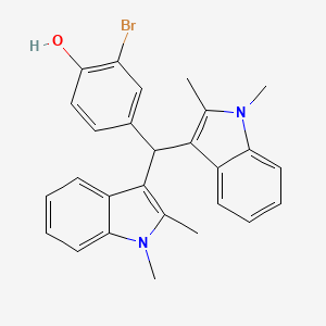 4-[bis(1,2-dimethyl-1H-indol-3-yl)methyl]-2-bromophenol