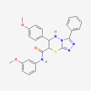 N-(3-methoxyphenyl)-6-(4-methoxyphenyl)-3-phenyl-6,7-dihydro-5H-[1,2,4]triazolo[3,4-b][1,3,4]thiadiazine-7-carboxamide