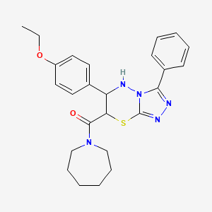 azepan-1-yl[6-(4-ethoxyphenyl)-3-phenyl-6,7-dihydro-5H-[1,2,4]triazolo[3,4-b][1,3,4]thiadiazin-7-yl]methanone