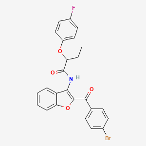 N-[2-(4-bromobenzoyl)-1-benzofuran-3-yl]-2-(4-fluorophenoxy)butanamide