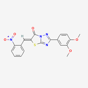 (5Z)-2-(3,4-dimethoxyphenyl)-5-(2-nitrobenzylidene)[1,3]thiazolo[3,2-b][1,2,4]triazol-6(5H)-one