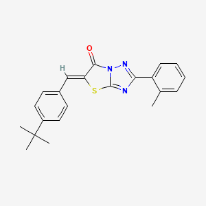 molecular formula C22H21N3OS B11584387 (5Z)-5-(4-tert-butylbenzylidene)-2-(2-methylphenyl)[1,3]thiazolo[3,2-b][1,2,4]triazol-6(5H)-one 