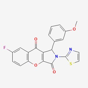 7-Fluoro-1-(3-methoxyphenyl)-2-(1,3-thiazol-2-yl)-1,2-dihydrochromeno[2,3-c]pyrrole-3,9-dione