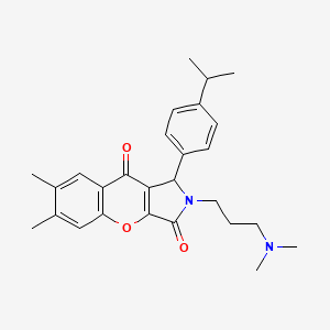 2-[3-(Dimethylamino)propyl]-6,7-dimethyl-1-[4-(propan-2-yl)phenyl]-1,2-dihydrochromeno[2,3-c]pyrrole-3,9-dione