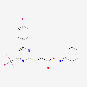 1-[(Cyclohexylideneamino)oxy]-2-{[4-(4-fluorophenyl)-6-(trifluoromethyl)pyrimidin-2-yl]sulfanyl}ethanone