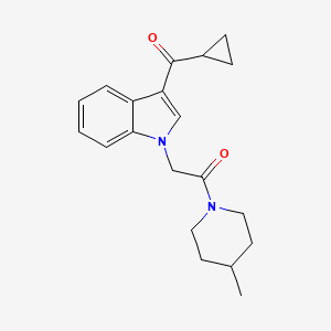 molecular formula C20H24N2O2 B11584432 2-(3-Cyclopropanecarbonyl-indol-1-yl)-1-(4-methyl-piperidin-1-yl)-ethanone 